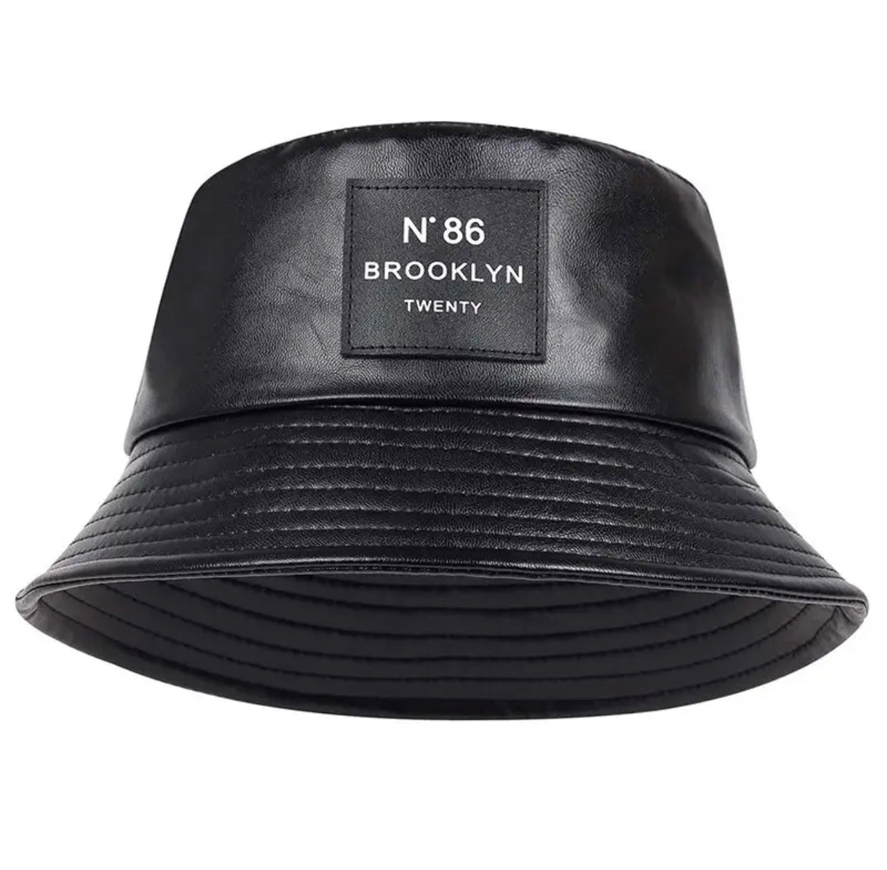 N.o leather bucket hat