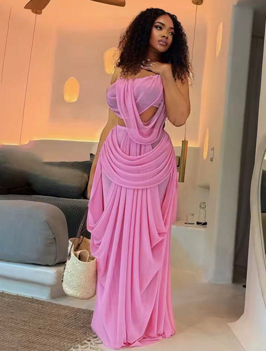 Kierre princess drapes sheer skirt set