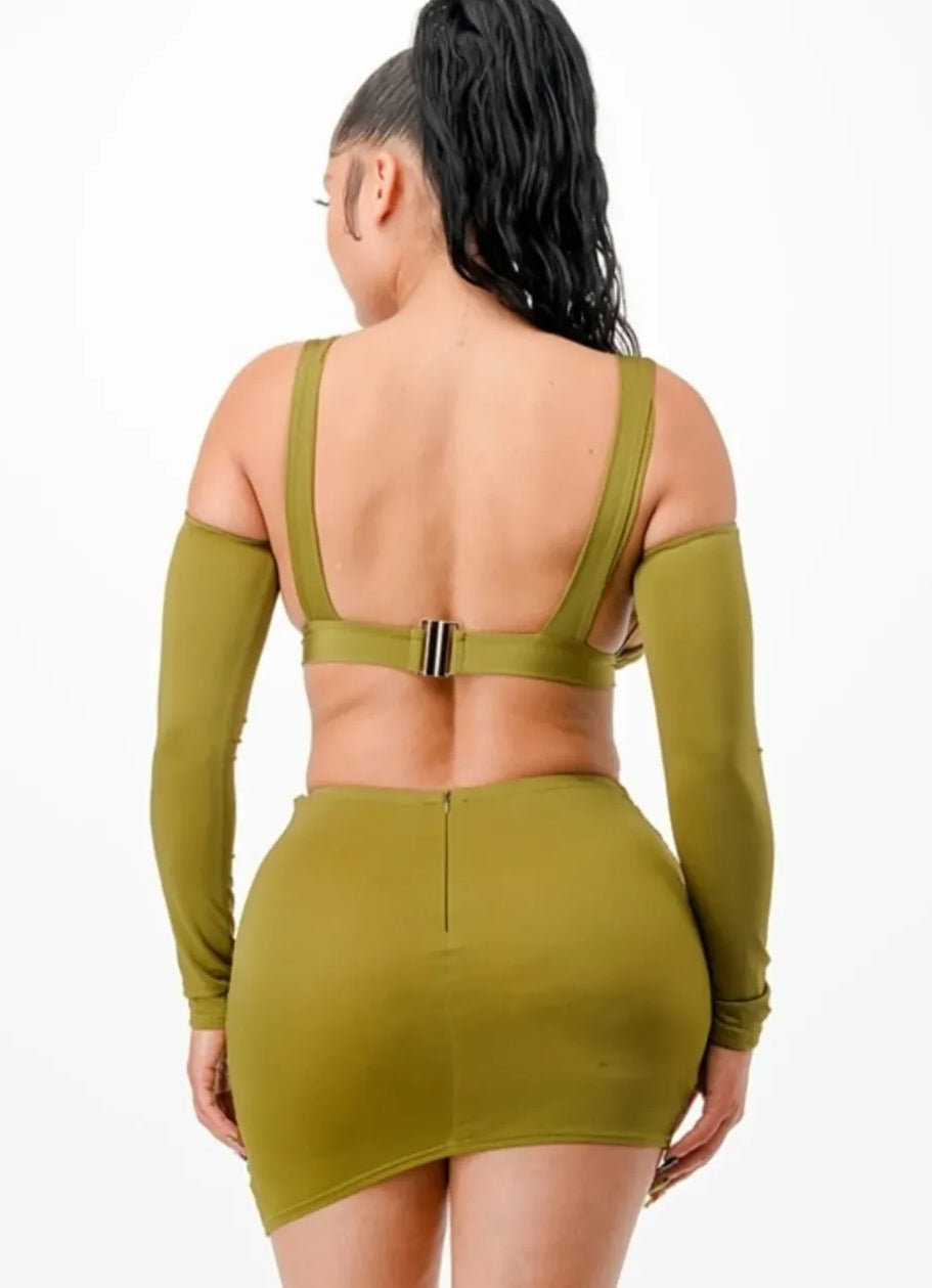 Xaivi  multi-strap connected mini dress