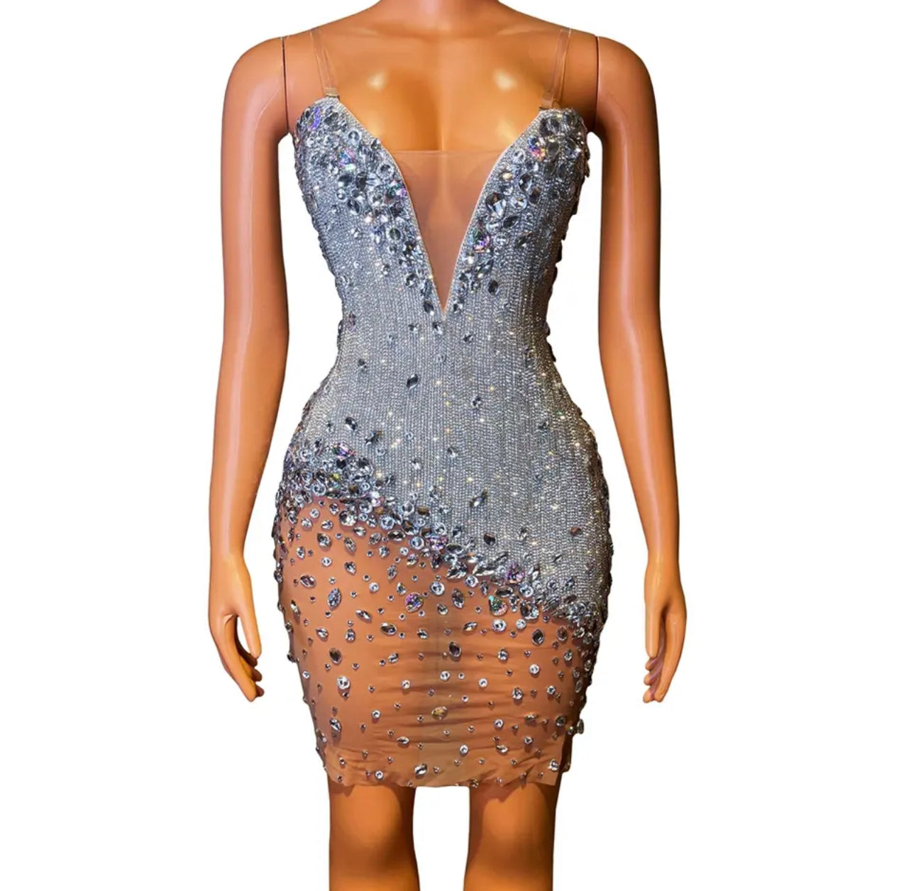 Donshi V cryst gems dress