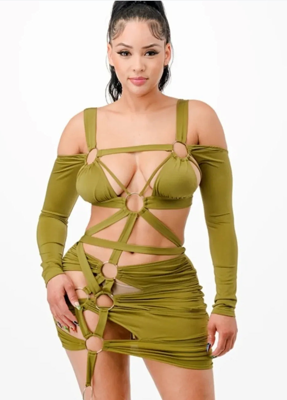 Xaivi  multi-strap connected mini dress
