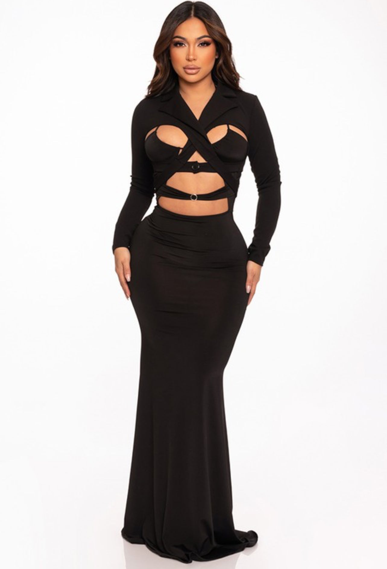 Eleckra dark long dress