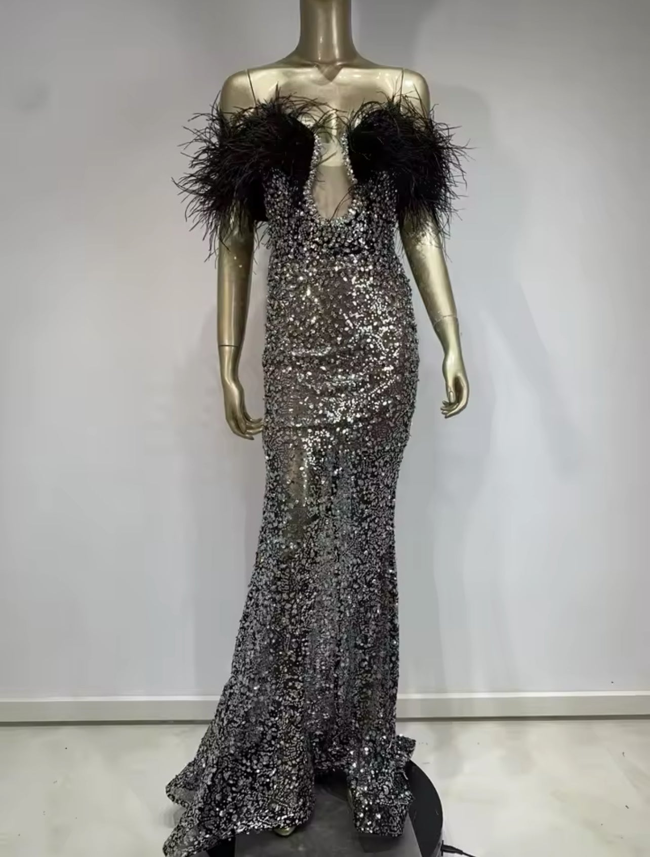 Savanté fur gleam gown