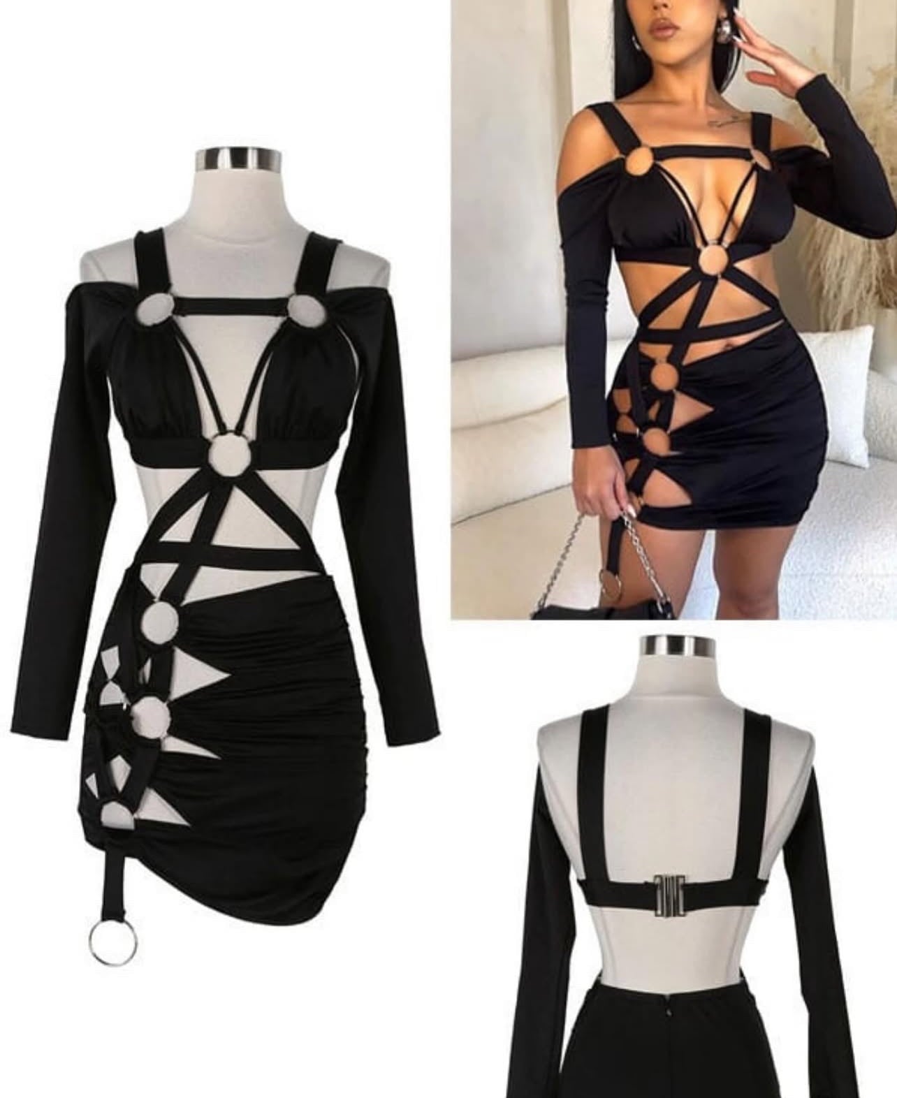 Xaivi  multi-strap connected mini dress