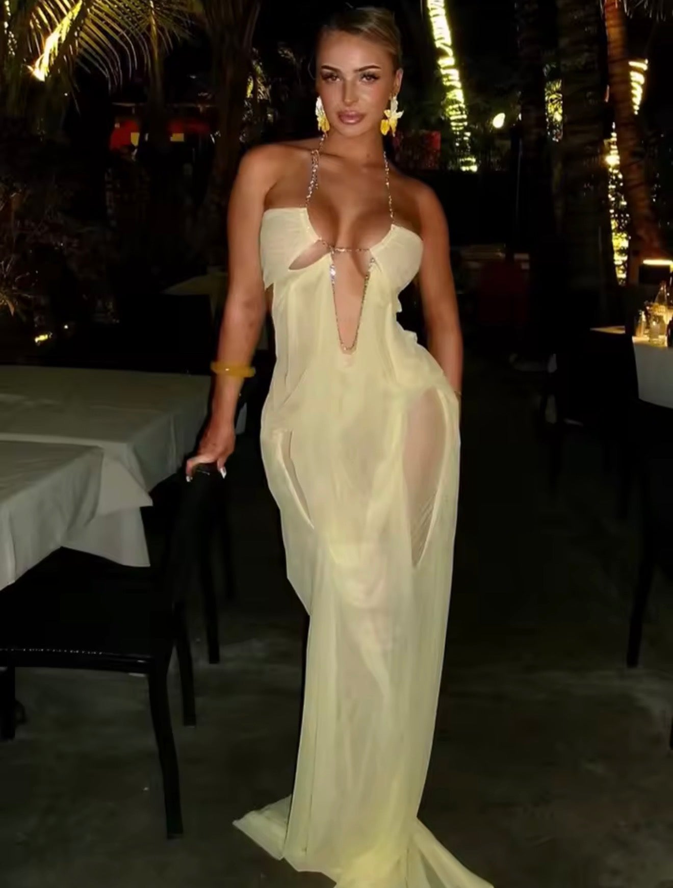 Kira knight veil layered long dress