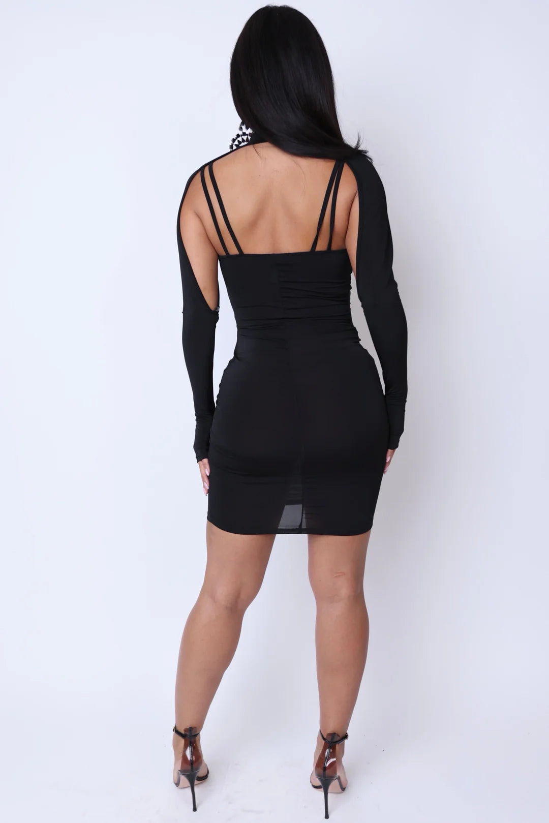 Voltri Y sheer mini dress