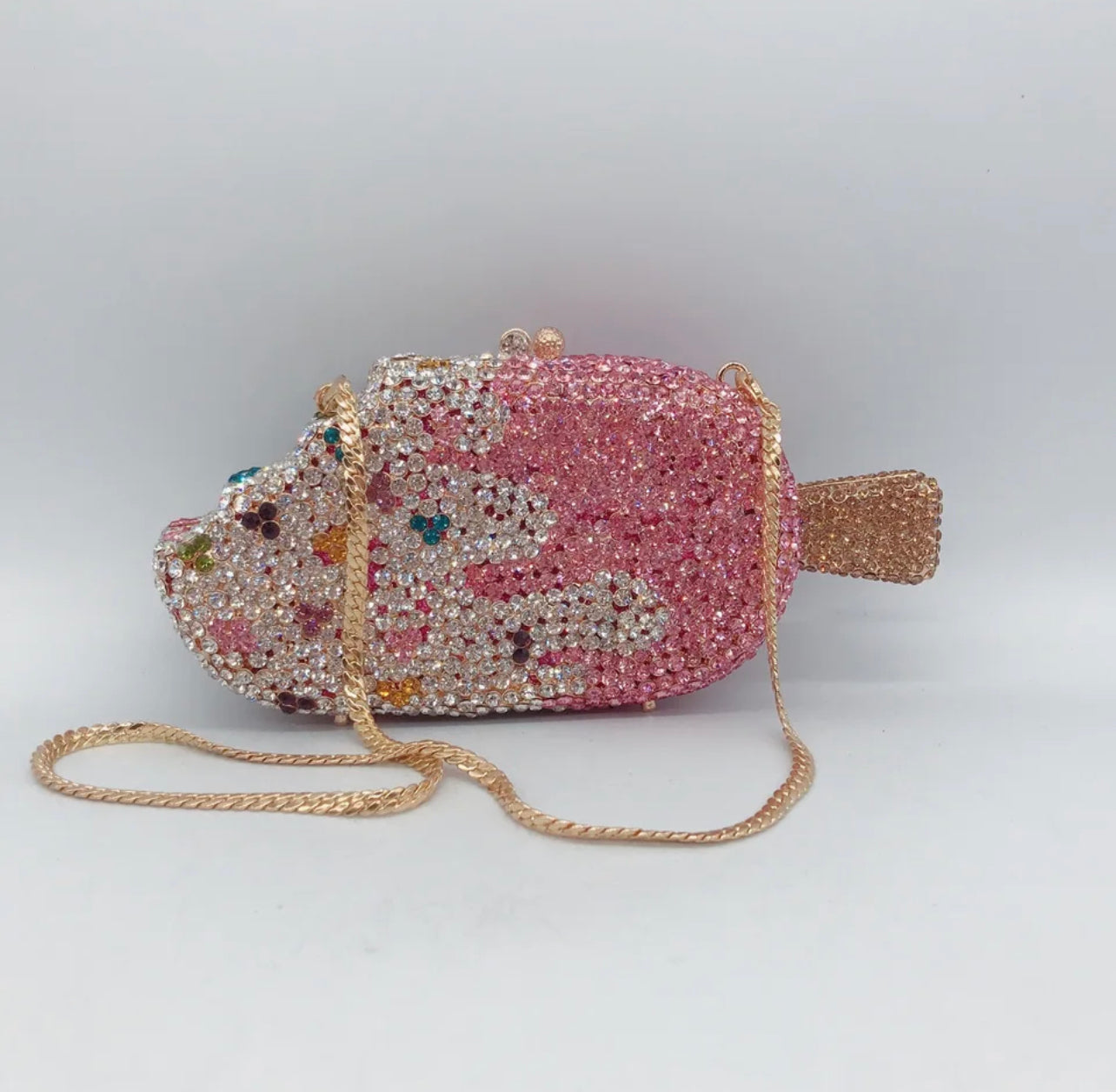 Icyclea rhinestone clutch purse