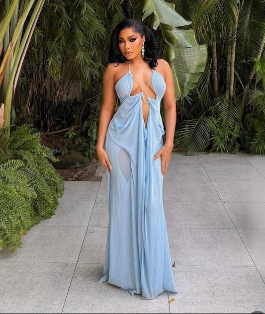 Kira knight veil layered long dress