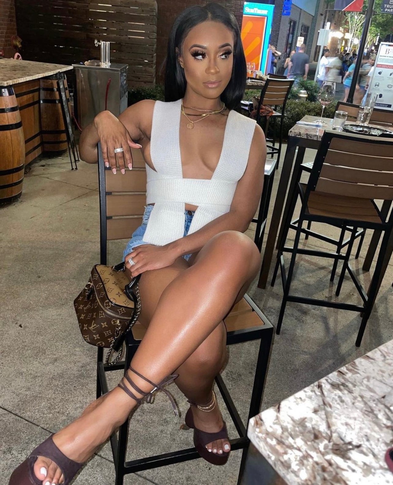 Knoll knit multi-wrap top