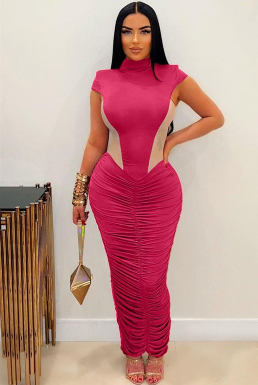 Kim k ruched long dress