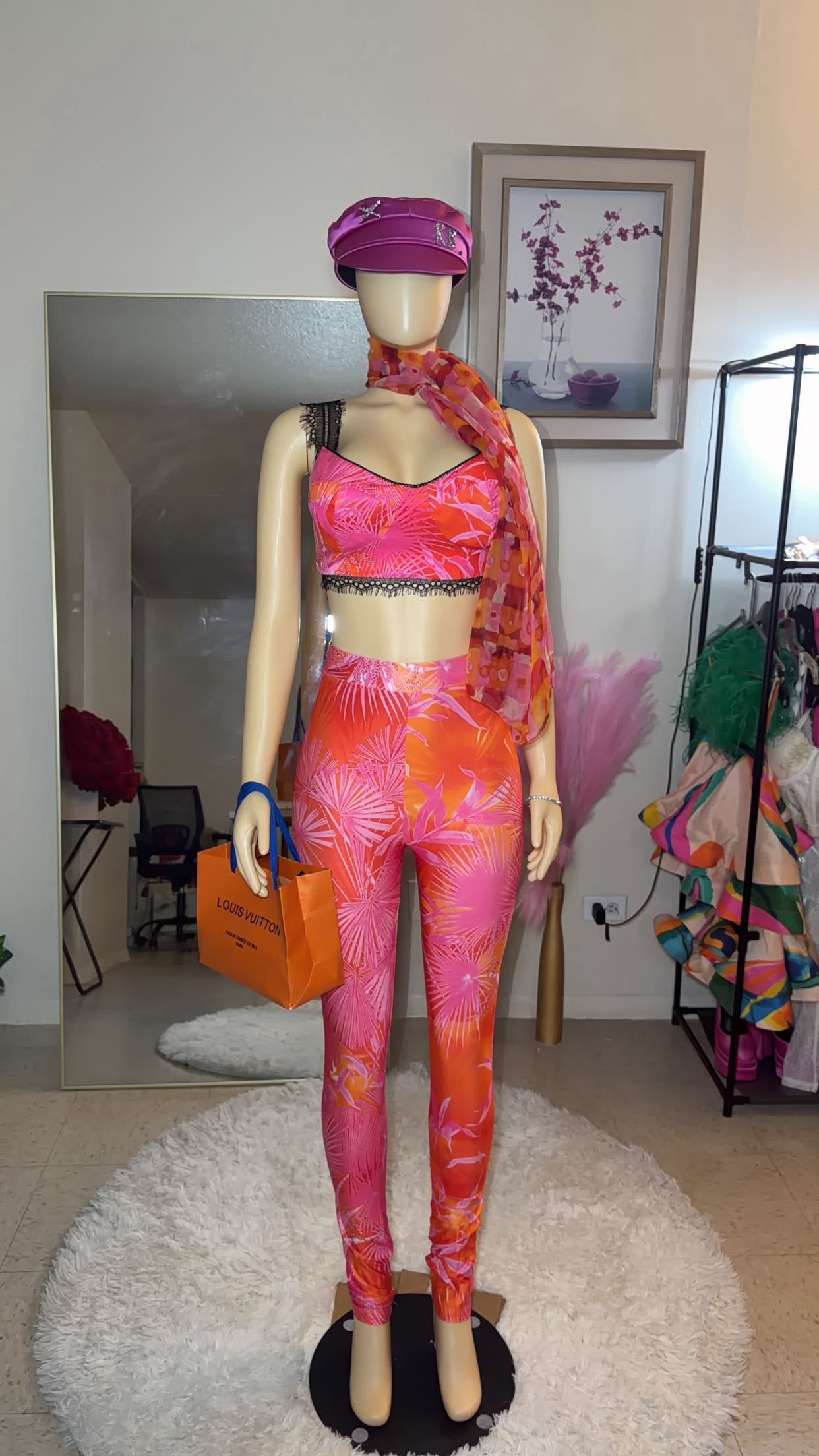 Bahama breeze leaf legging set