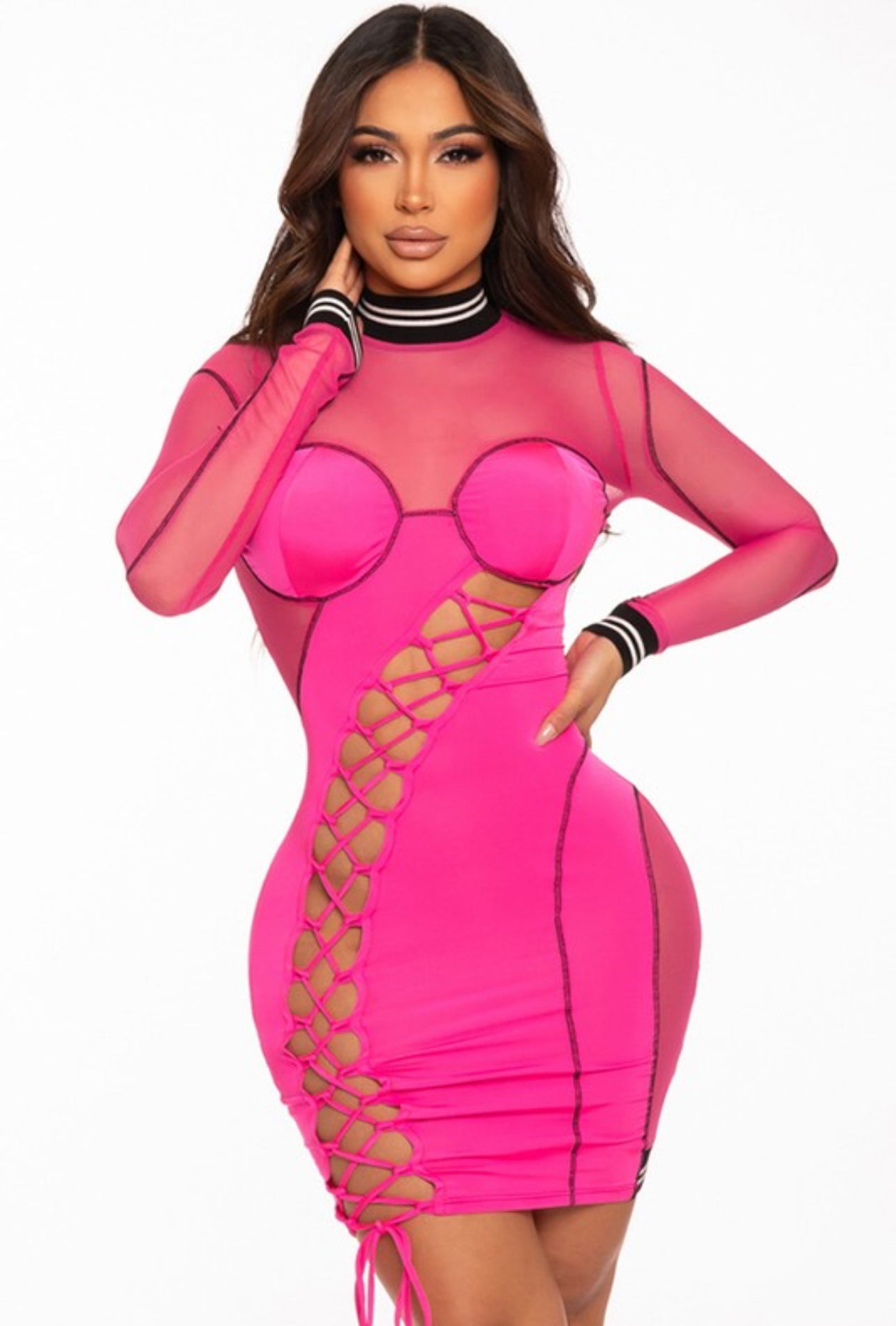 Cut me loose dress- rose pink