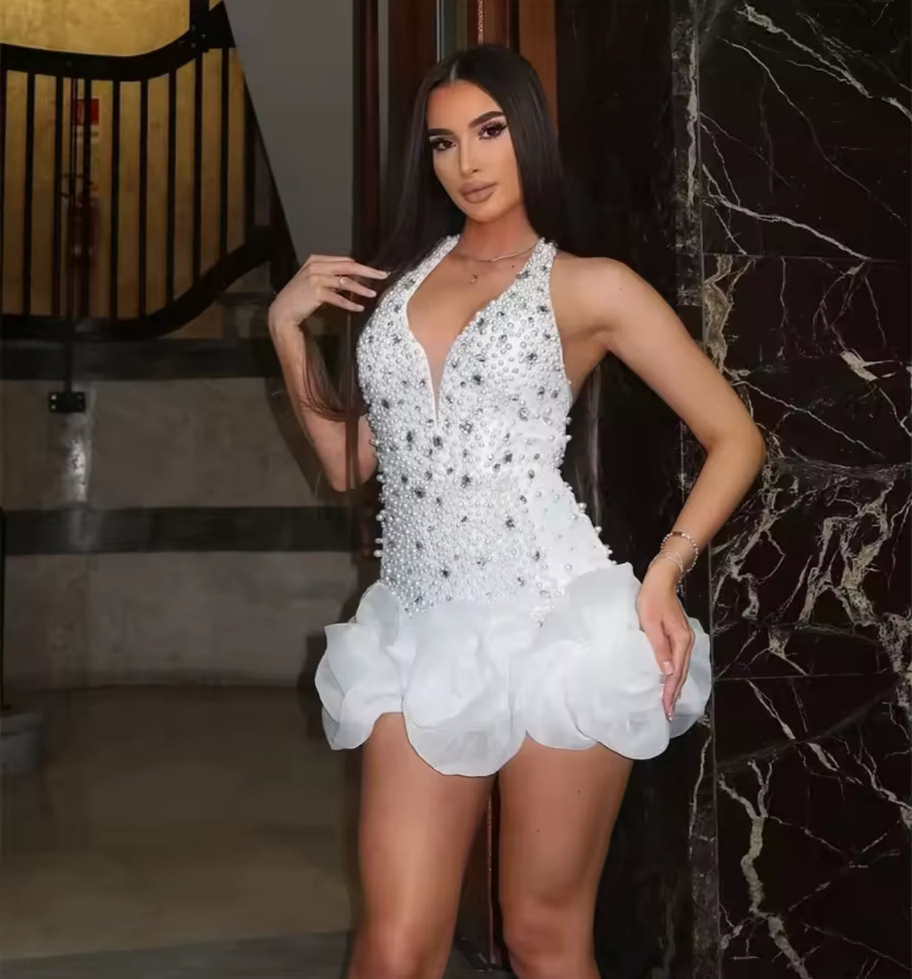 Vera I beaded mini dress
