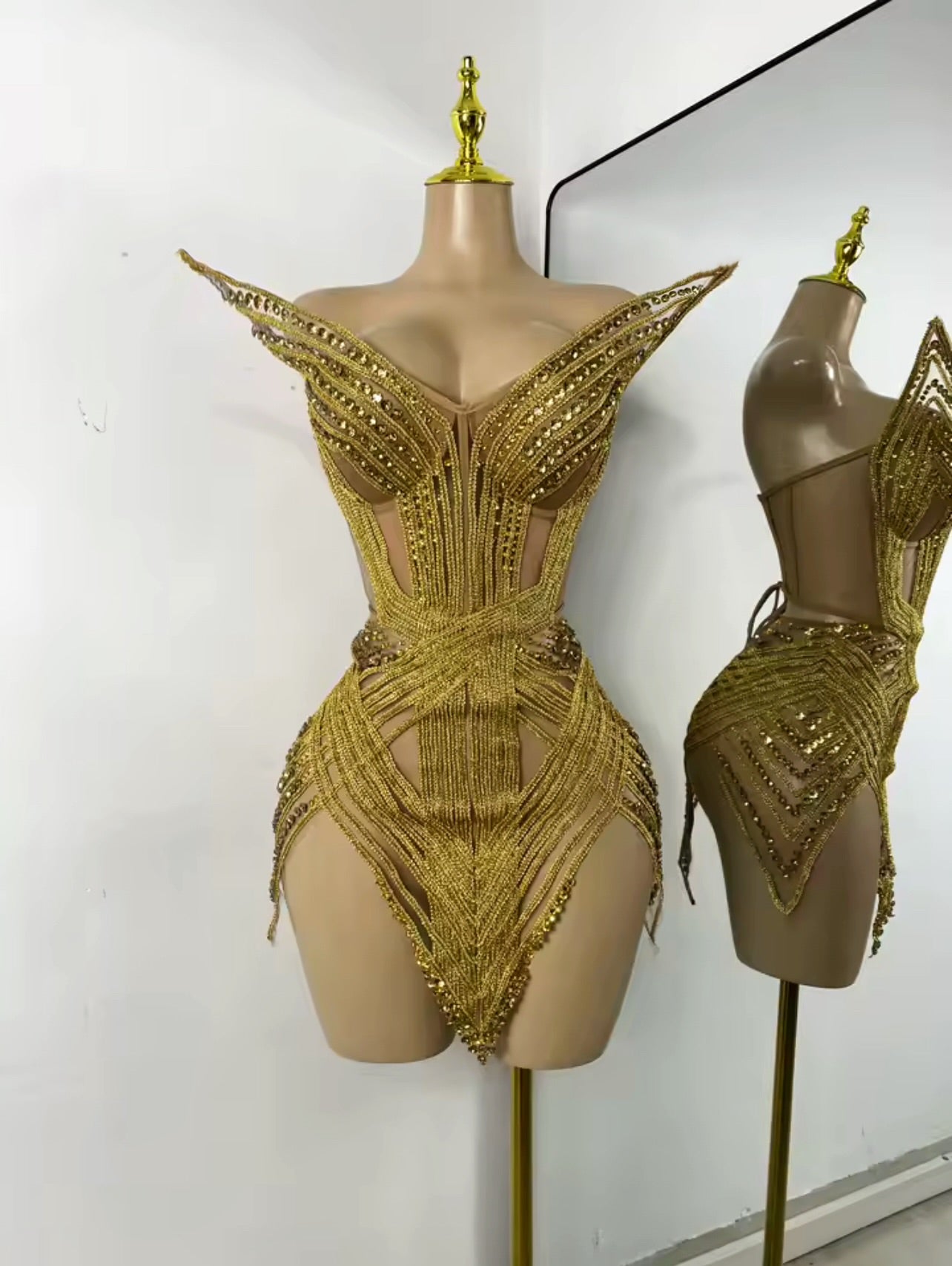 Vinniki edged glam mini dress