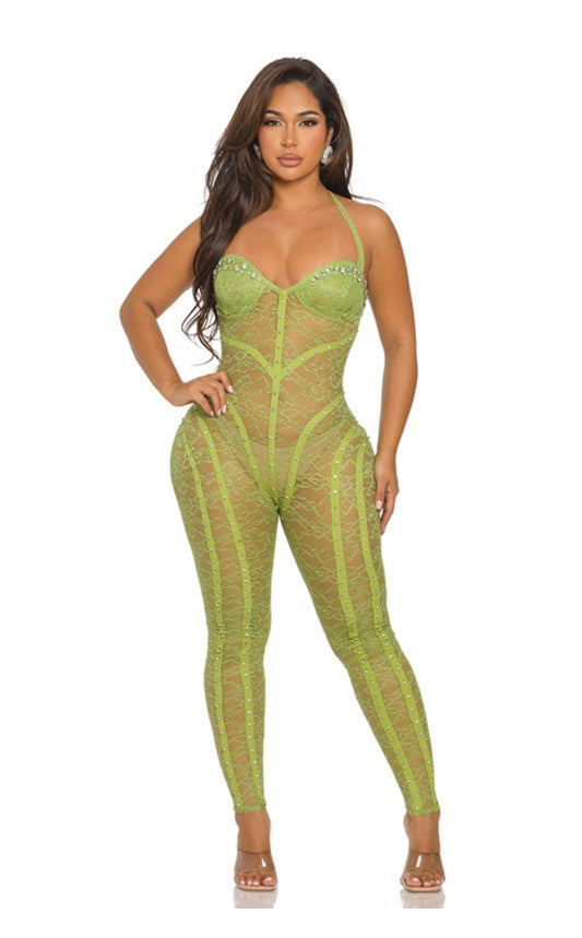 Lazzir lined lace jumpsuit