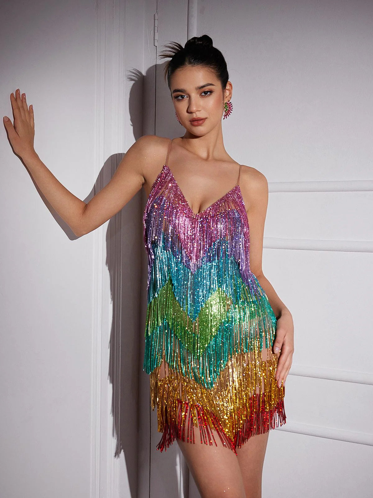 Fringir colors string dress