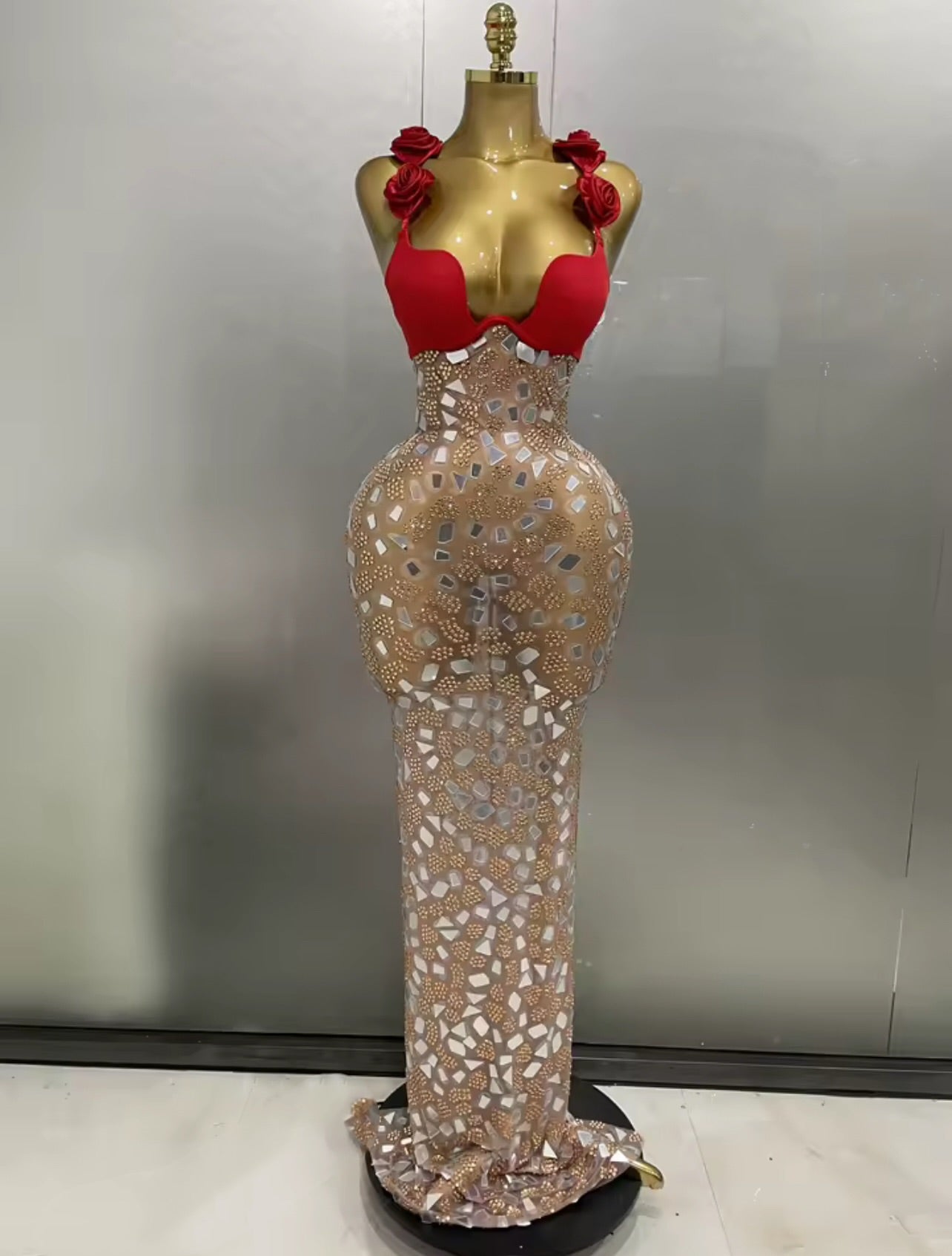 Giyrika bust fragments long dress