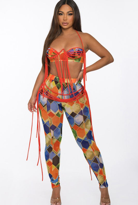 Jazzin multicolored leggings set