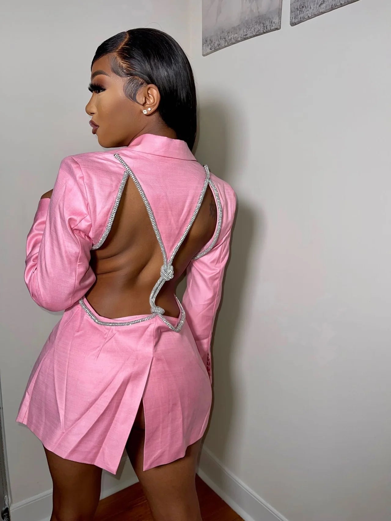 Nala crystal rope blazer