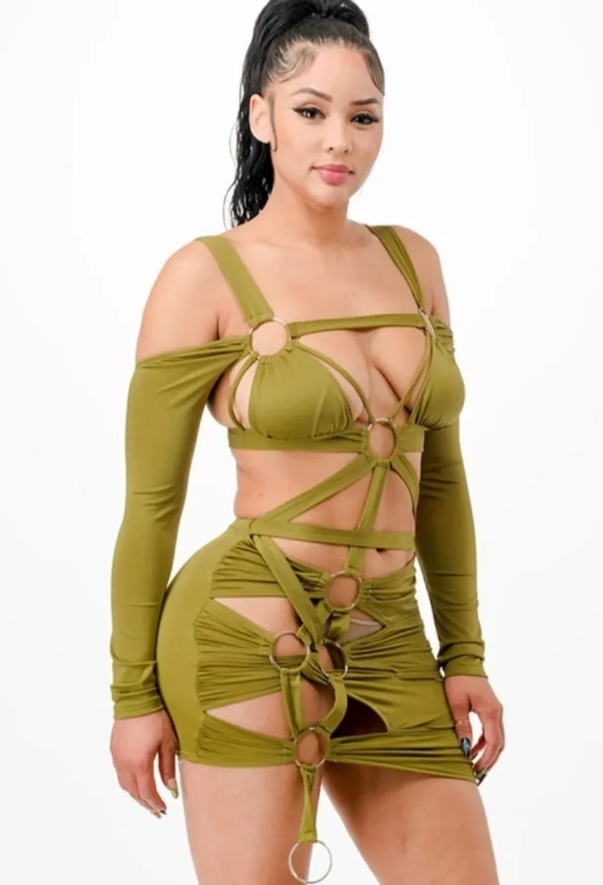 Xaivi  multi-strap connected mini dress