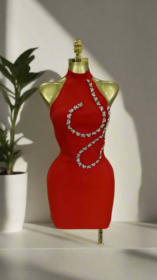 Victorian curvular diamond dress