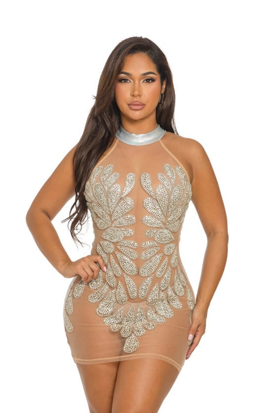 Petalissa diamond mini dress