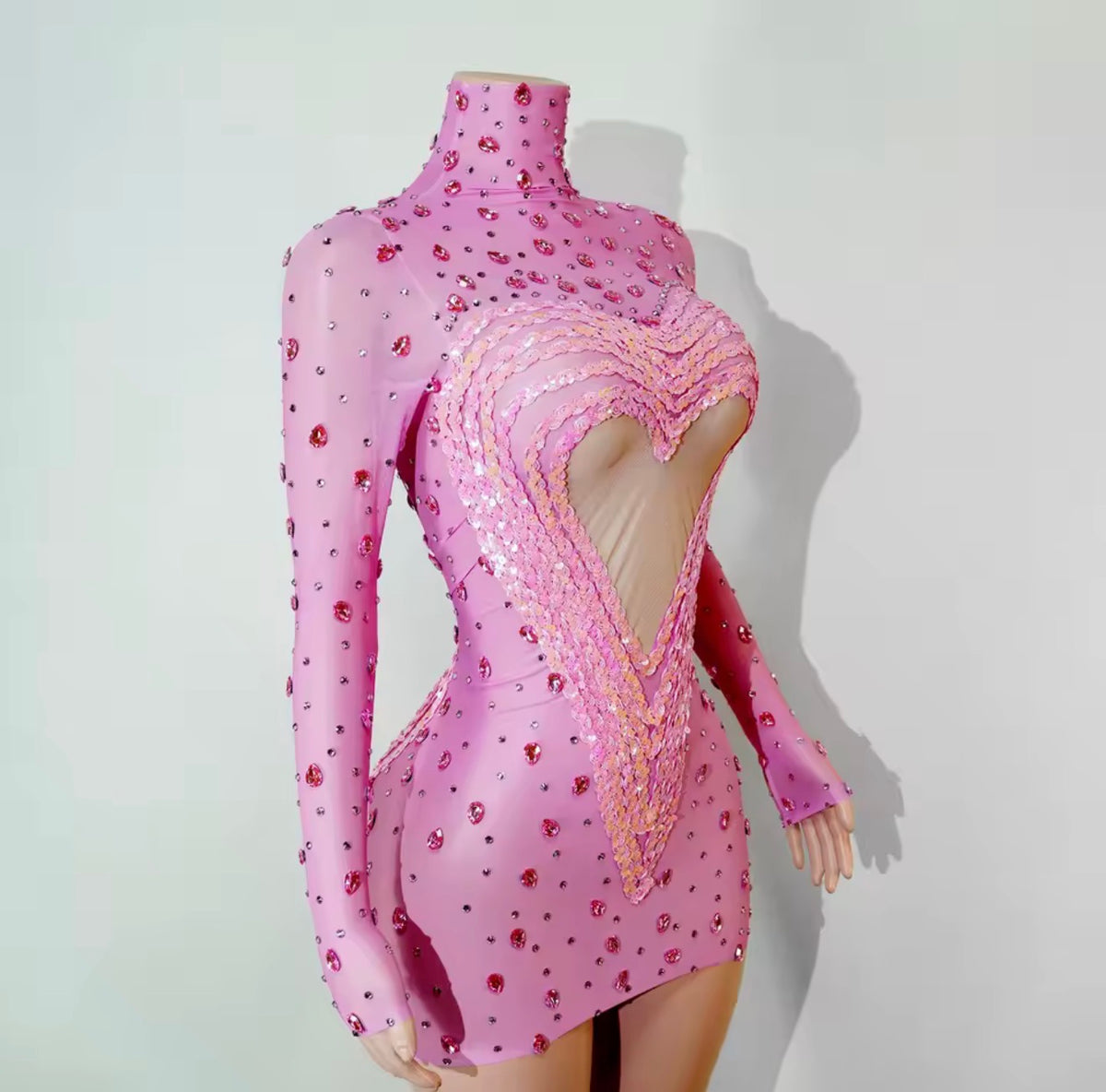 Heartfull ruby gems mini dress