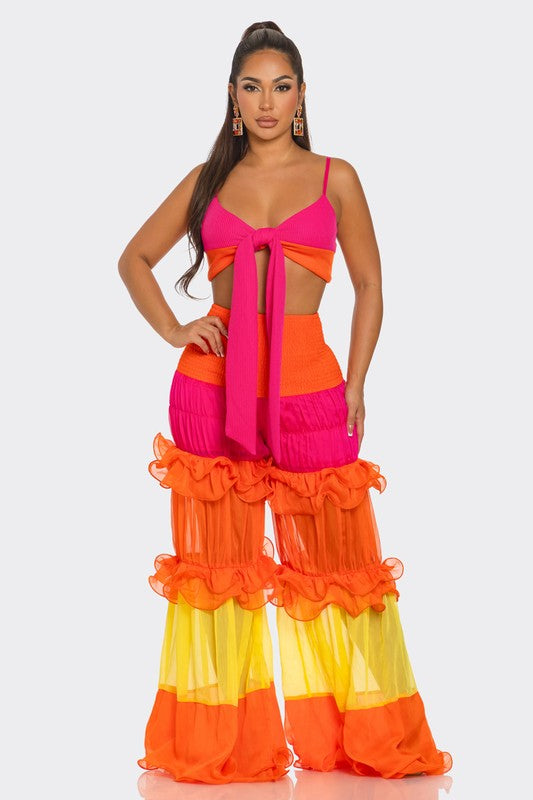 Rafrille palazzo pants set