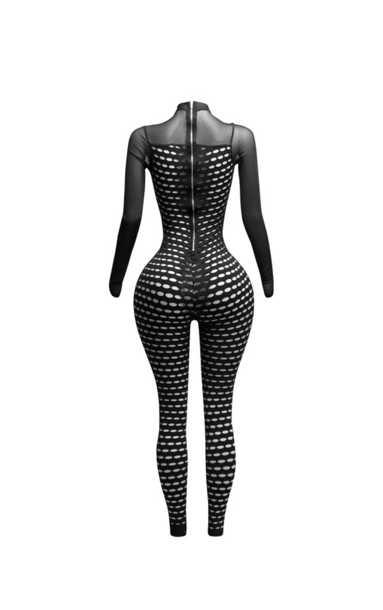 Monov mesh sheer jumpsuit