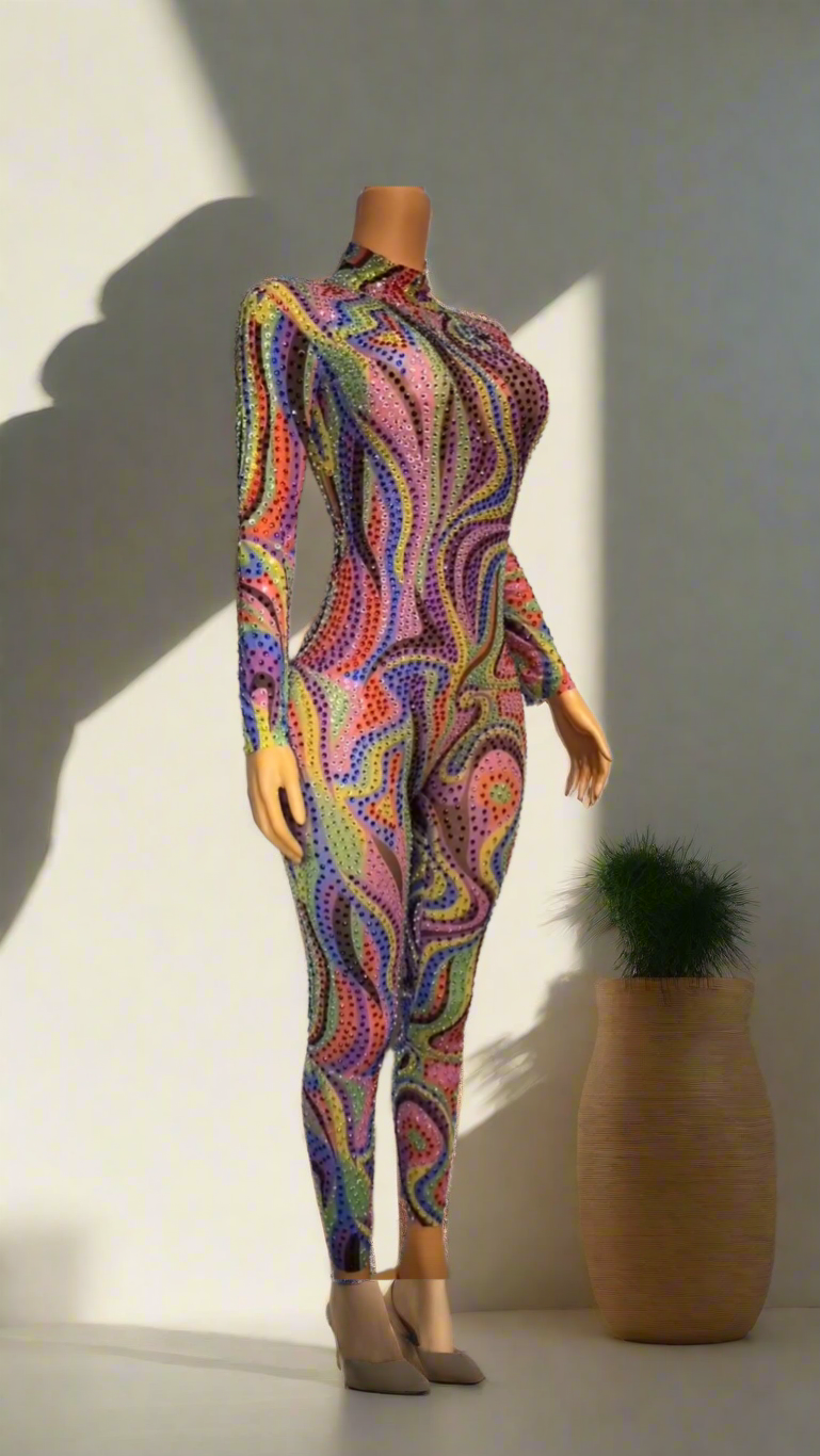 Dezirel multi swirled jumpsuit