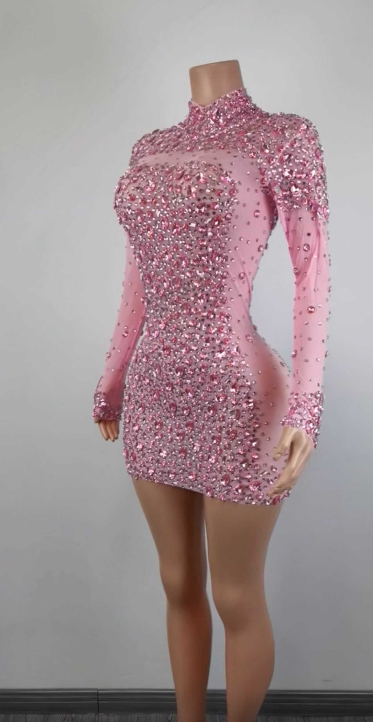Dilimmi gems studded glam mini dress