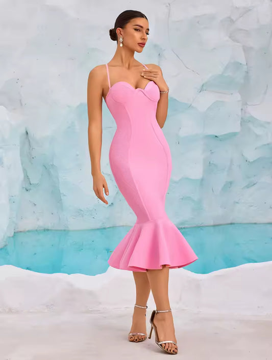 Loure bandage peplum dress