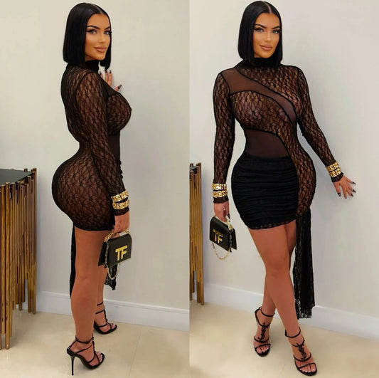 Gesvch lace tail mini dress