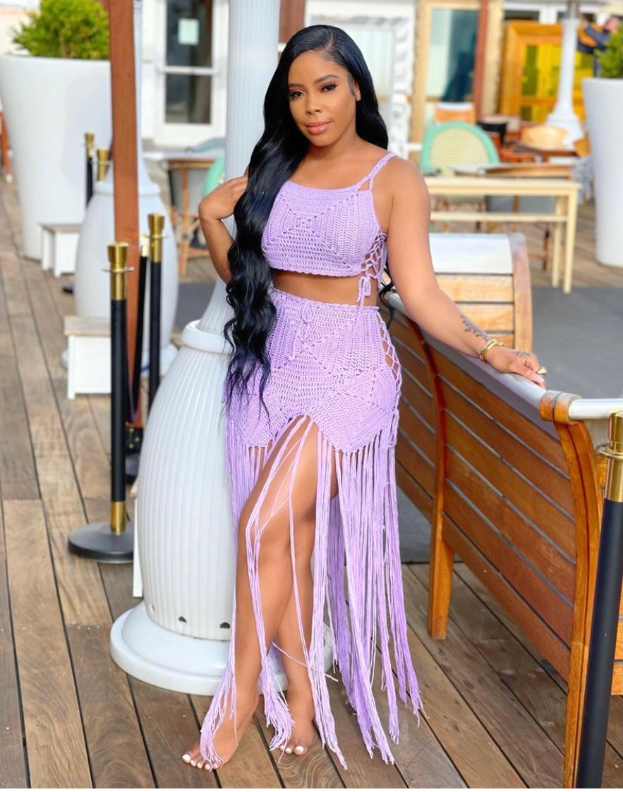 Kena crochet fringe skirt set