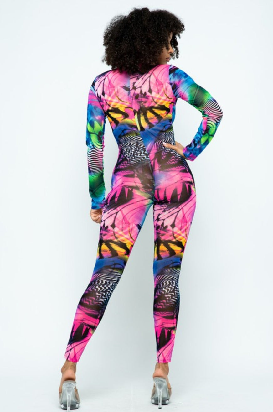 Abstracta paint strokes jumpsuit