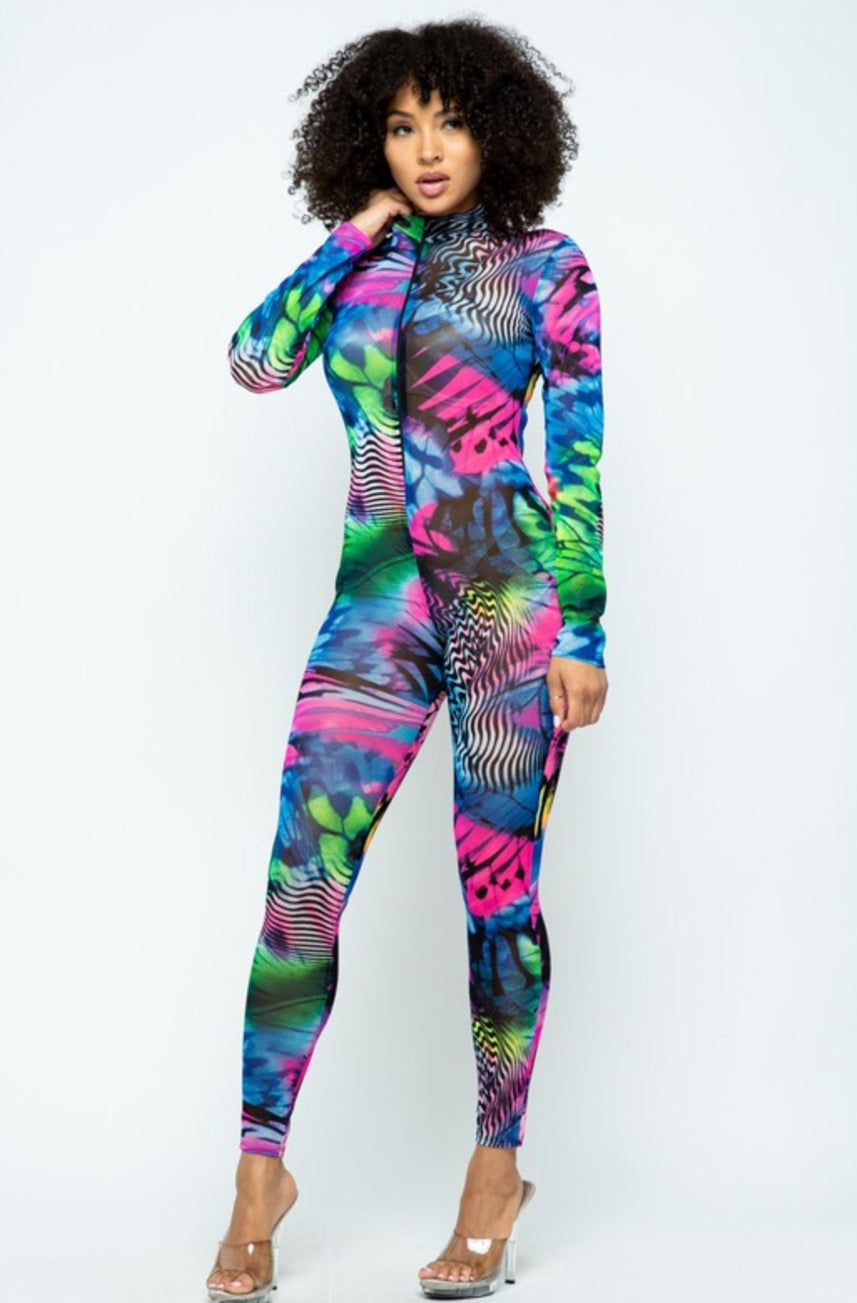 Abstracta paint strokes jumpsuit