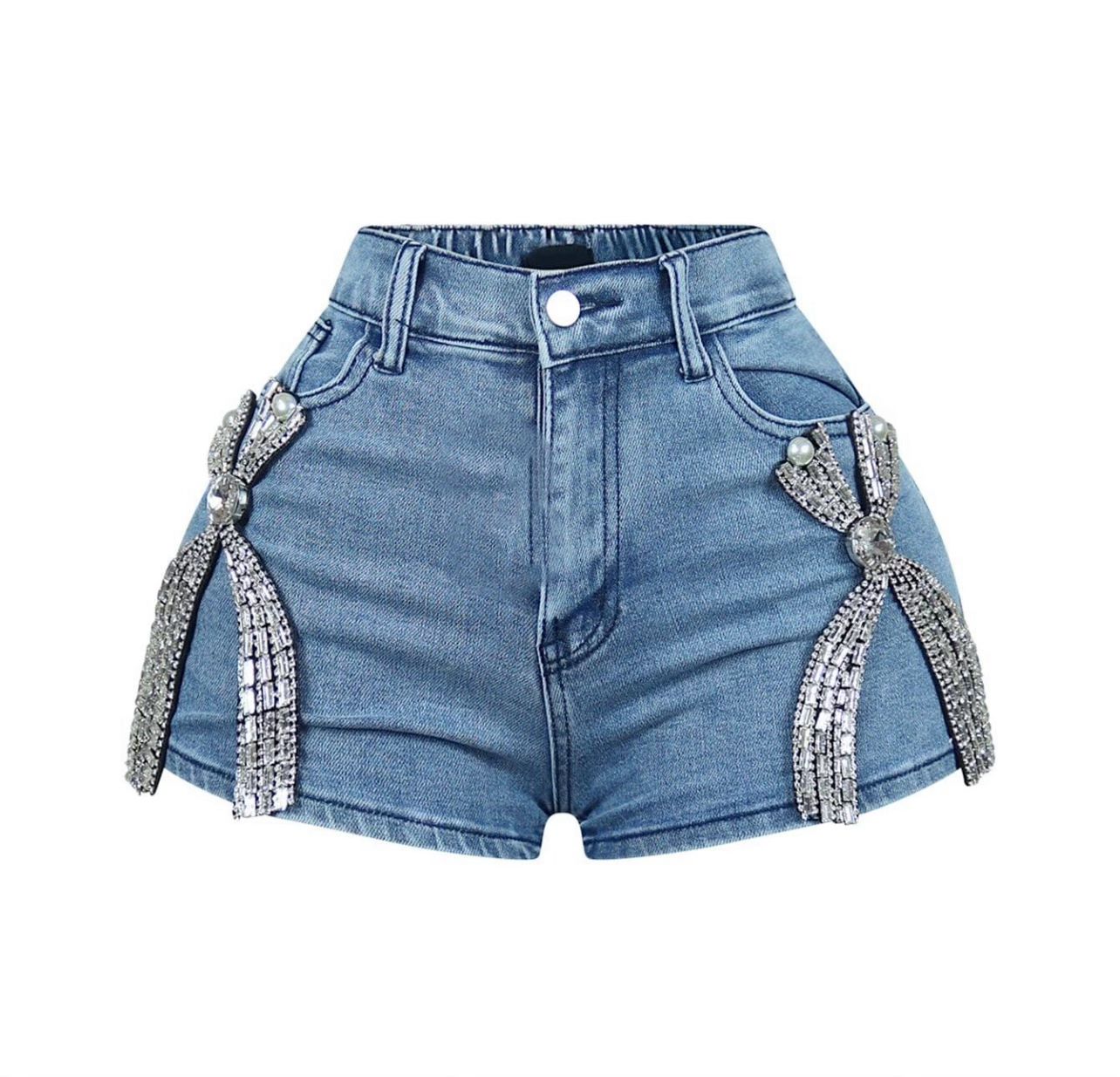 Madrid twin bow denim short