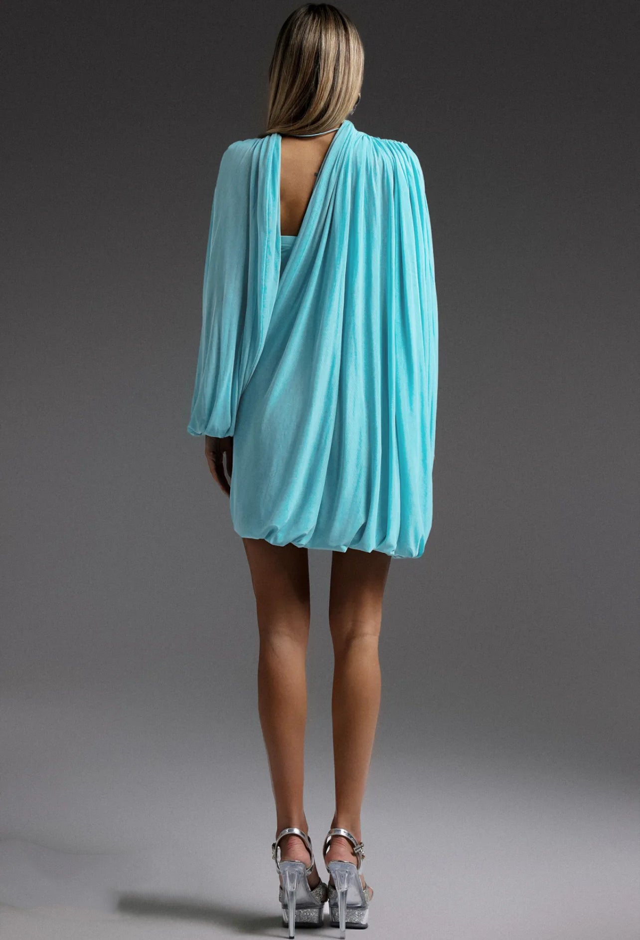 Nairobi veil folds mini dress