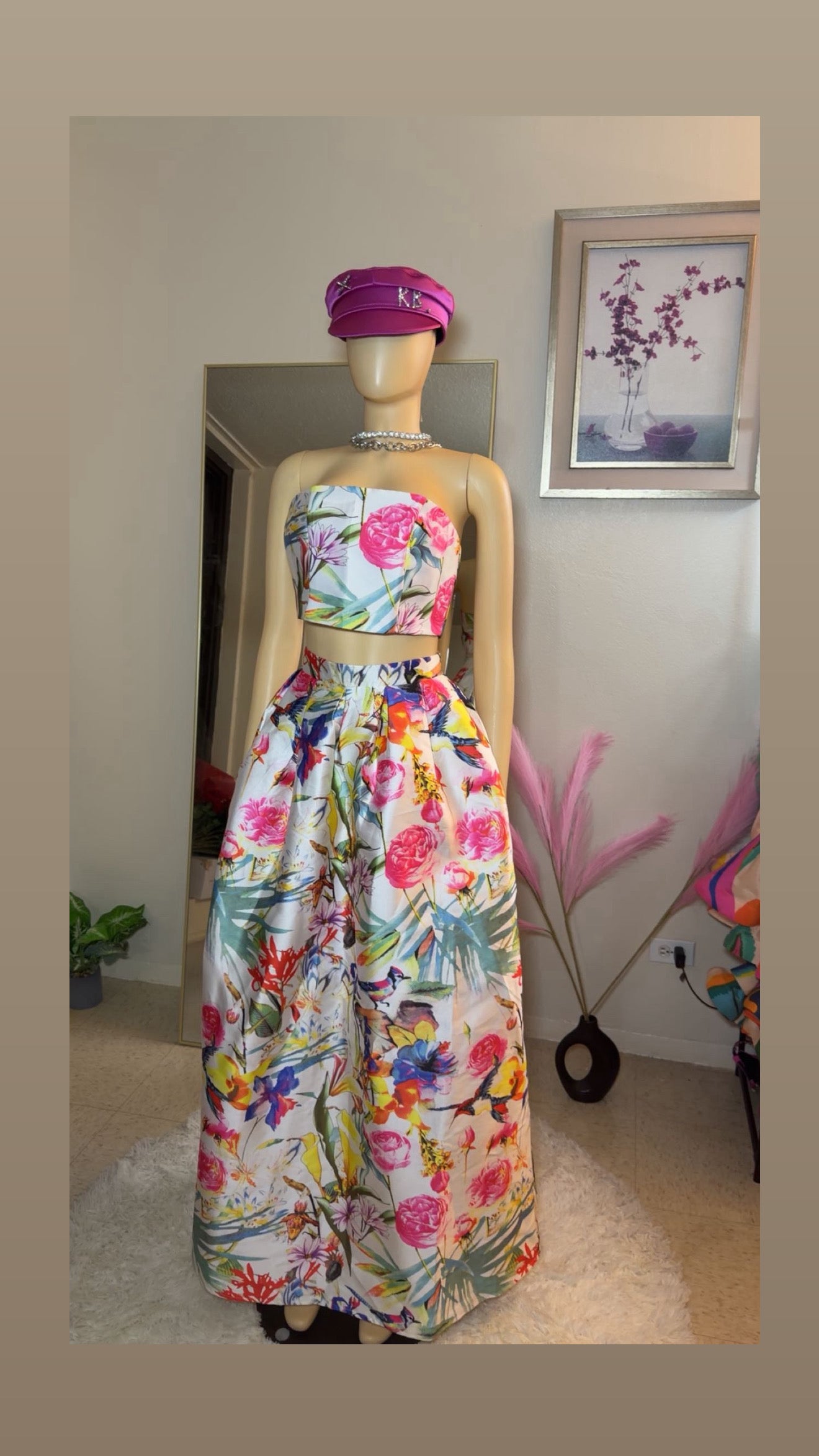 Karmoni floral garden long skirt set