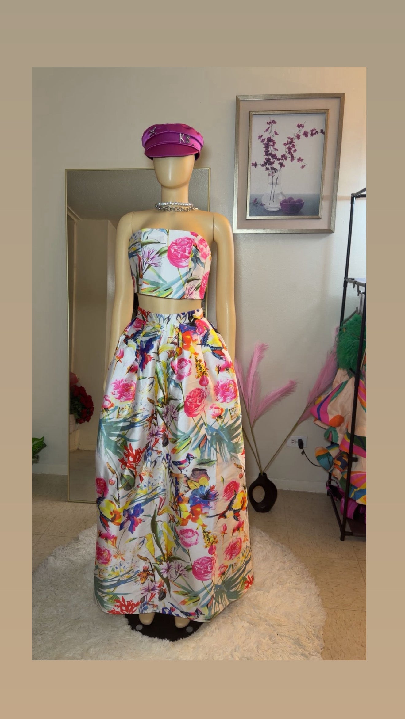 Karmoni floral garden long skirt set
