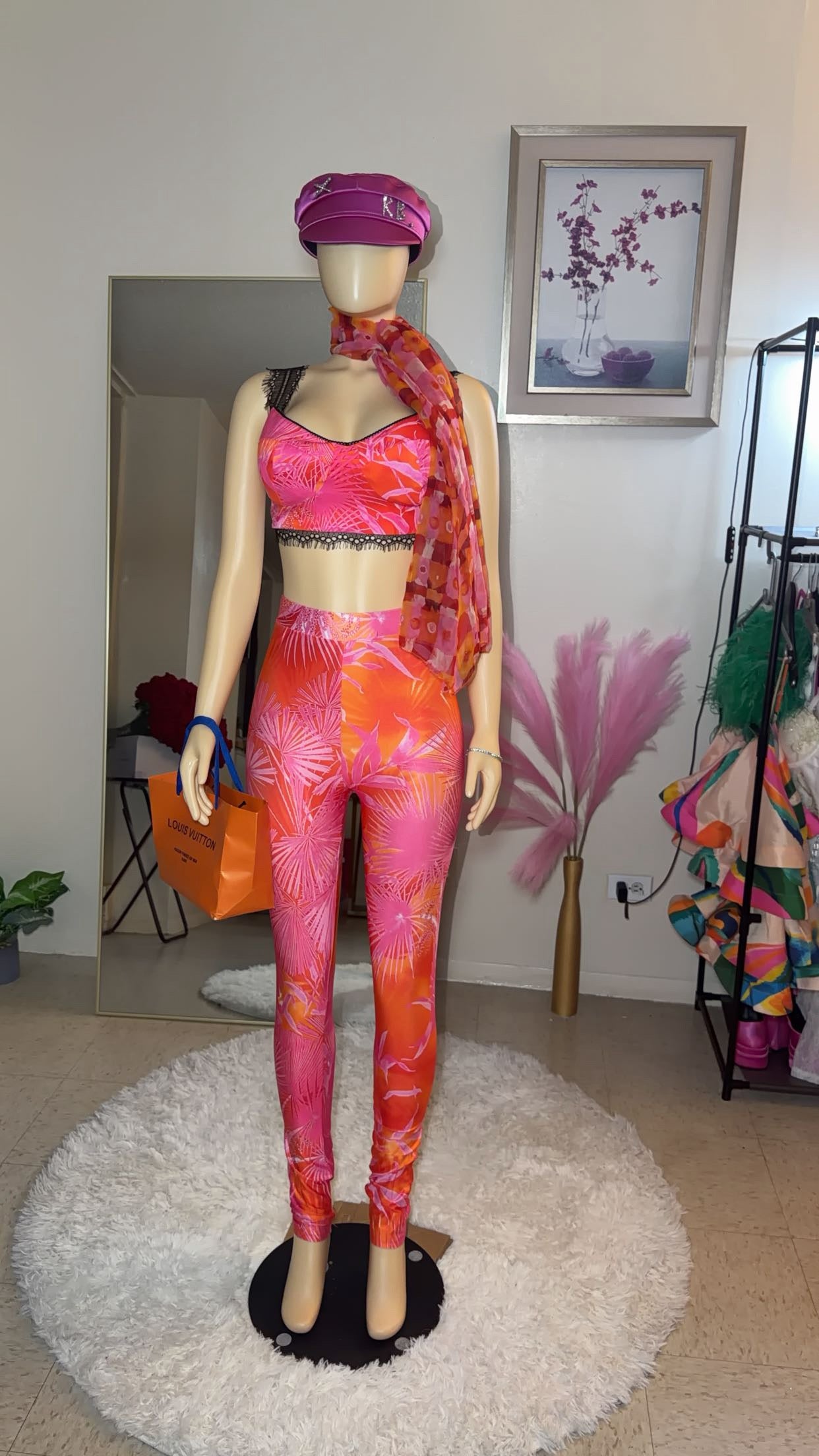 Bahama breeze leaf legging set